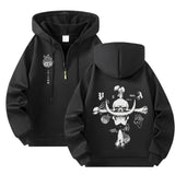 VINTAGE-KAPUZENPULLI MIT TOTENKOPF
