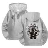 VINTAGE-KAPUZENPULLI MIT TOTENKOPF