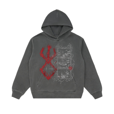 BRANDED WRATH CHARCOAL HOODIE