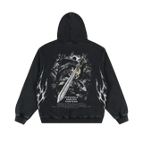 ENDLESS STRUGGLE WASHED BLACK HOODIE