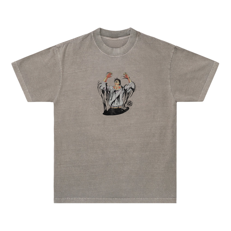 CURSED RESURGENCE STONE GREY TEE