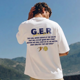 G.E.R AFTERGLOW WHITE TEE
