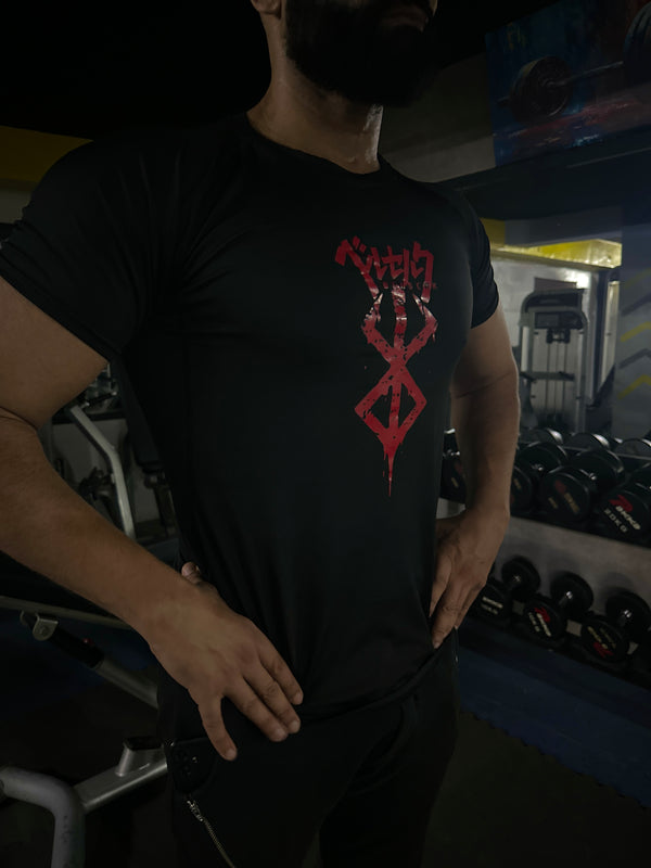 ANGUISHED BLACK COMPRESSION SHORT SLEEVE