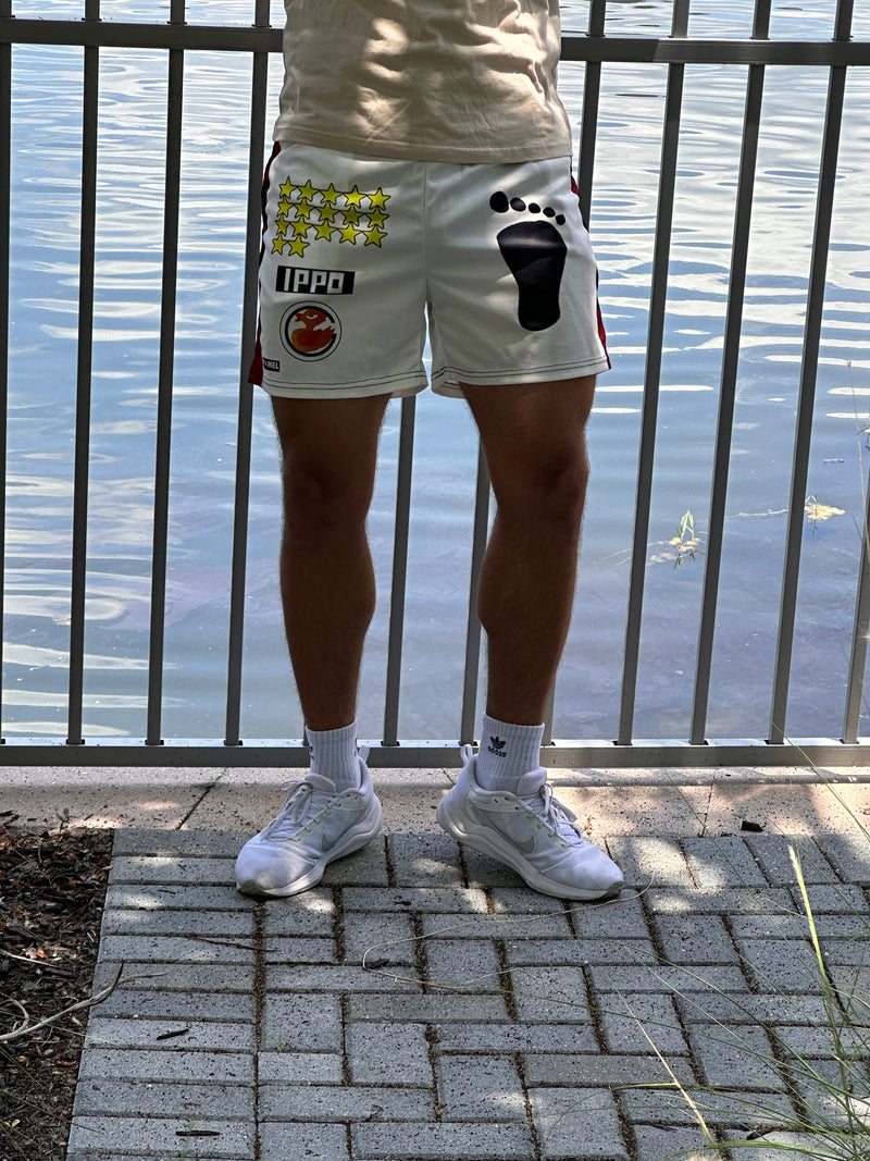 شورت بوكسر شبكي أحمر