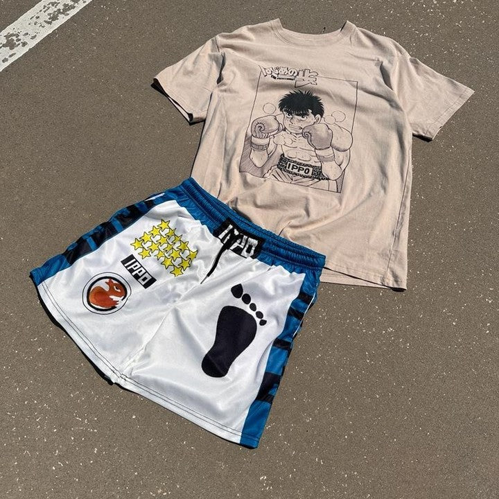 شورت IPPO شبكي أزرق