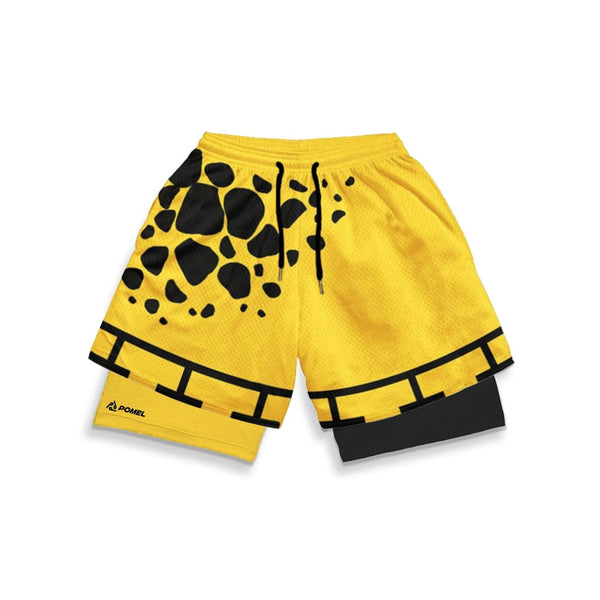 LAWFUL CUTTER YELLOW CONTRAST PERFORMANCE SHORTS