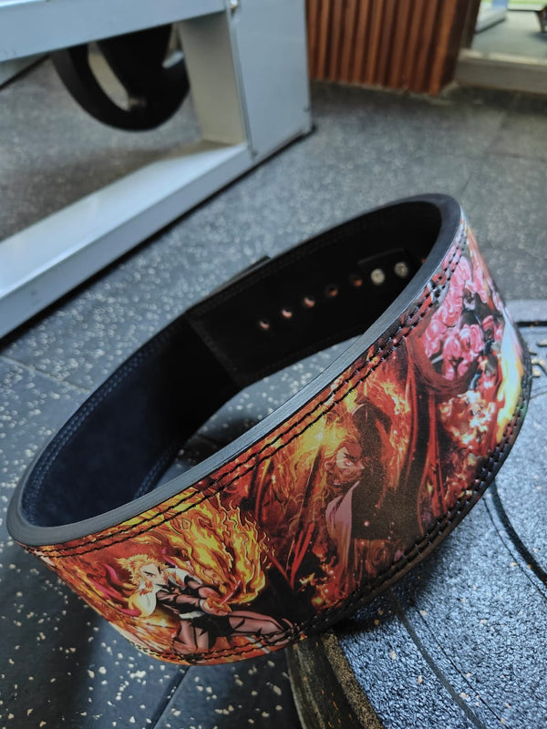 BLAZING FLAMES LEVER BELT