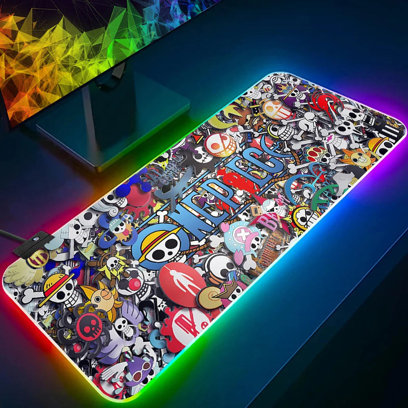 LED PIRATES GAMING MOUSE PAD