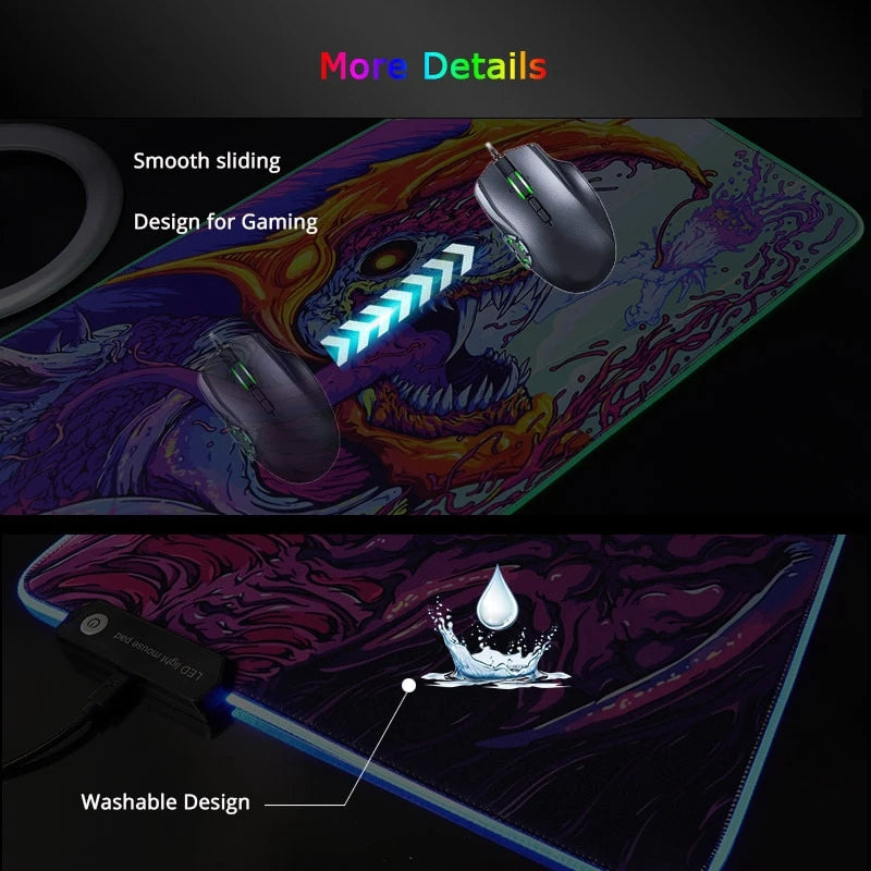 LED PIRATES GAMING MOUSE PAD