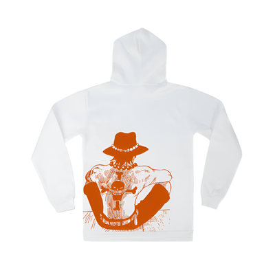 FIRE FIST WHITE GRAPHIC HOODIE