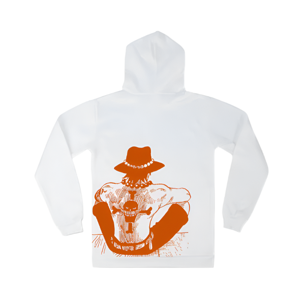 FIRE FIST WHITE GRAPHIC HOODIE