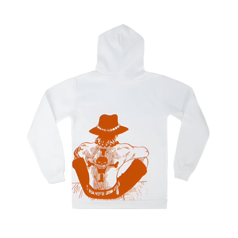 FIRE FIST WHITE GRAPHIC HOODIE