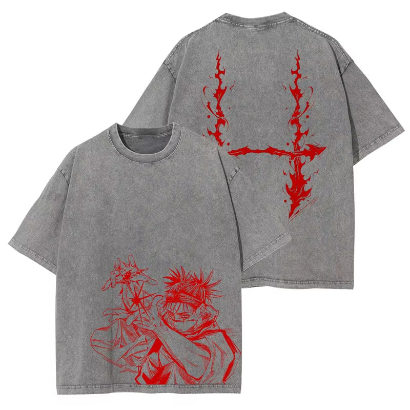 BLOOD MANIPULATION SILVER VINTAGE TEE