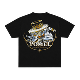 SCHWARZES SCHWERTKÄMPFER-ZEICHNUNGST-T-SHIRT
