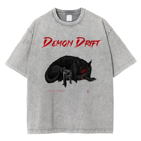 DEMON DRIFT SILVER VINTAGE TEE