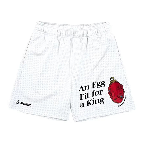 AN EGG FIT FOR A KING MESH SHORTS