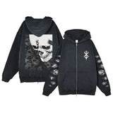 DEATH SKULL VINTAGE ZIPPER JACKET