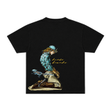 SCHWARZES SCHWERTKÄMPFER-ZEICHNUNGST-T-SHIRT
