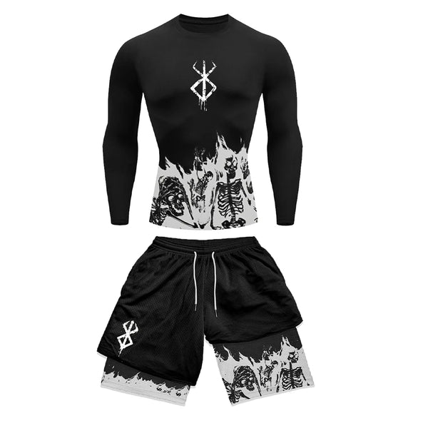 BURNING SKULLS LONG RASH BUNDLE FIT