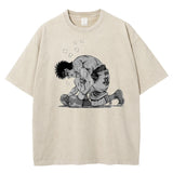 DOWN! BEIGE VINTAGE TEE