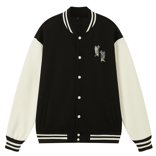 ATTACK BLACK - BASEBALL VARSITY JACKET