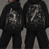 ENDLESS STRUGGLE WASHED BLACK HOODIE
