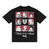 SCHWARZES SCHWERTKÄMPFER-ZEICHNUNGST-T-SHIRT