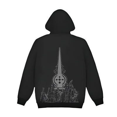 EMPTY THRONE? BLACK GRAPHIC HOODIE