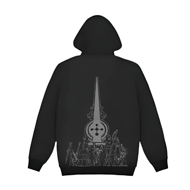 EMPTY THRONE? BLACK GRAPHIC HOODIE