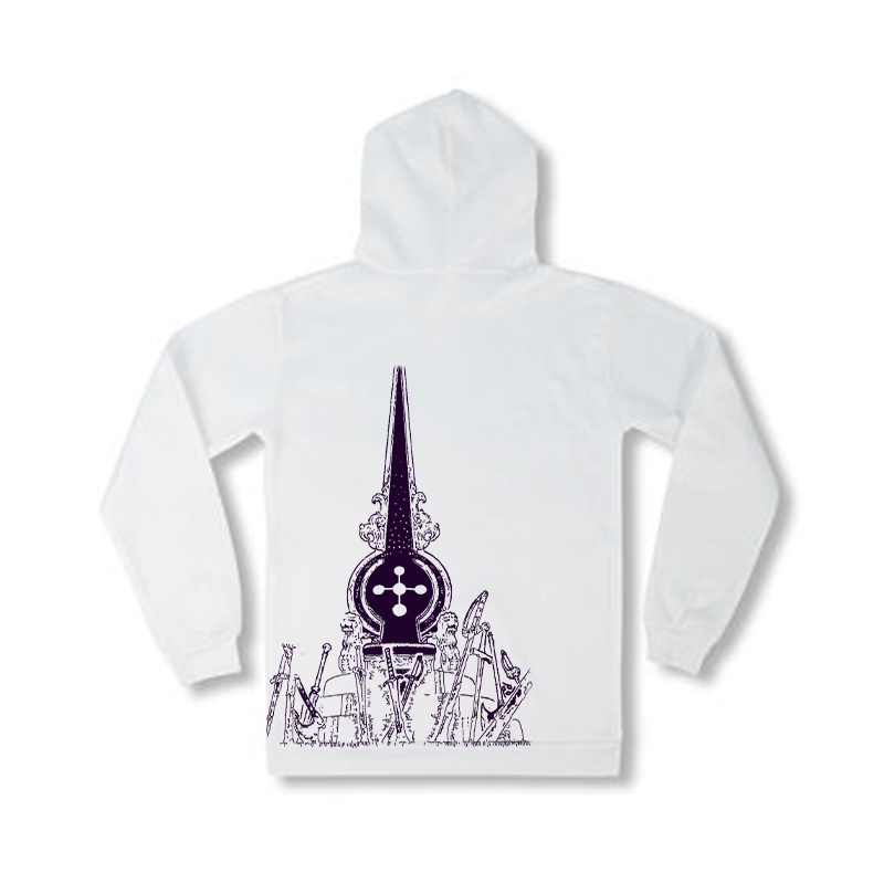 EMPTY THRONE? WHITE GRAPHIC HOODIE