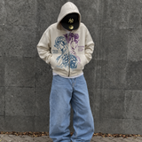 STAR STONE APRICOT ZIP UP HOODIE