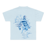 SCHWARZES SCHWERTKÄMPFER-ZEICHNUNGST-T-SHIRT