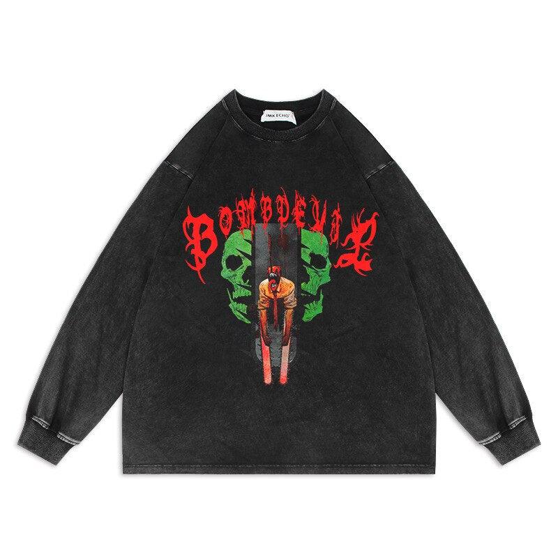 CHAINSAW SKULL VINTAGE SWEATER - Pomel