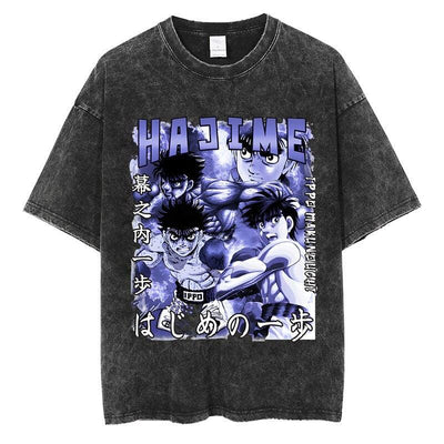 BOXING BLUE VINTAGE TEE - Pomel