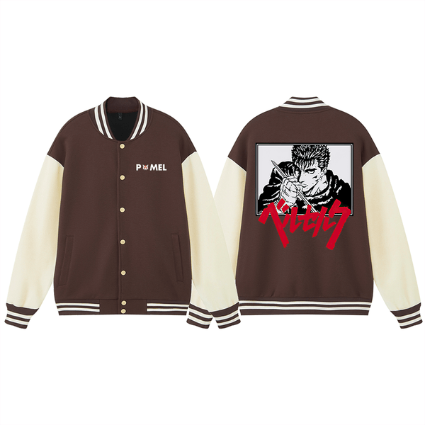 GUTS' STARE- BASEBALL VARSITY JACKET - Pomel