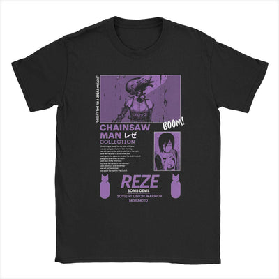 CHAINSAW MAN REZE BLACK TEE - Pomel