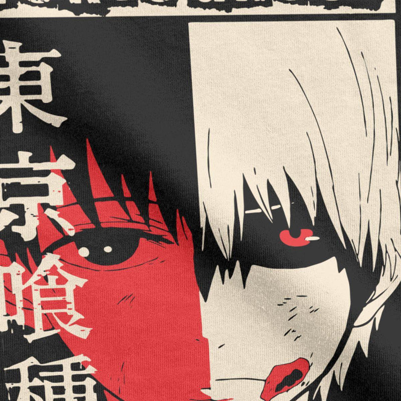 KANEKI HALF GHOUL BLACK TEE - Pomel