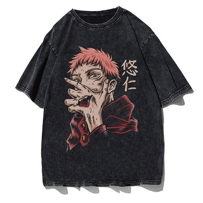 CURSE SMILE VINTAGE TEE - Pomel
