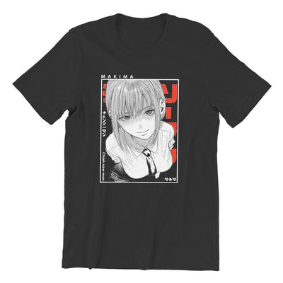 MAKIMA CHAINSAW MAN BLACK TEE - Pomel